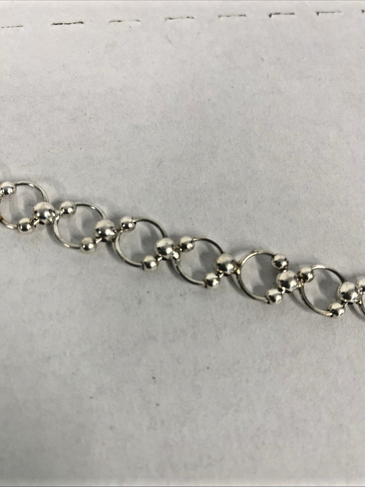 .925 Sterling Silver chain circle ball designer 16 inch Cable Chain Necklace NEW