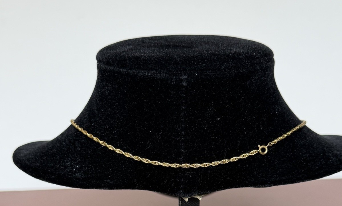 18” Gold Rope Chain Necklace, 14k, 2mm Thick, 5 Grams