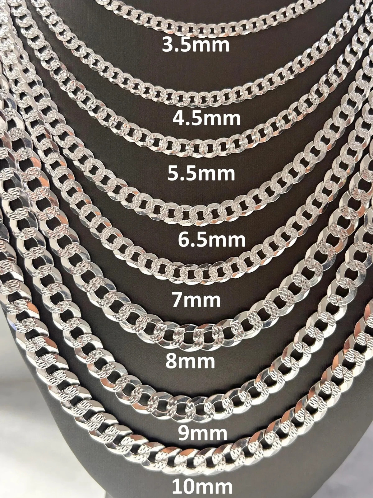 Solid 925 Sterling Real Italian Silver Cuban link Chain Necklace Men and Women