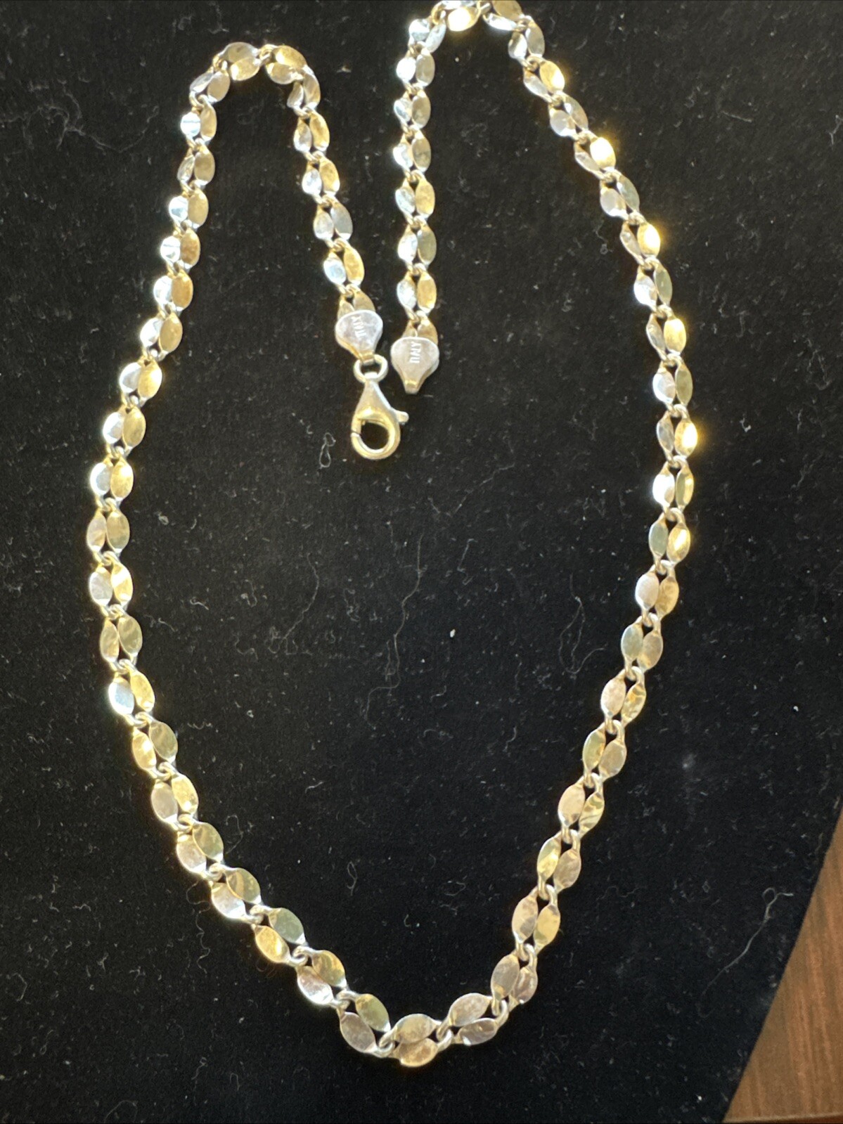 Sterling Silver 20”Sparkle Chain Italian Made Signed Very Light