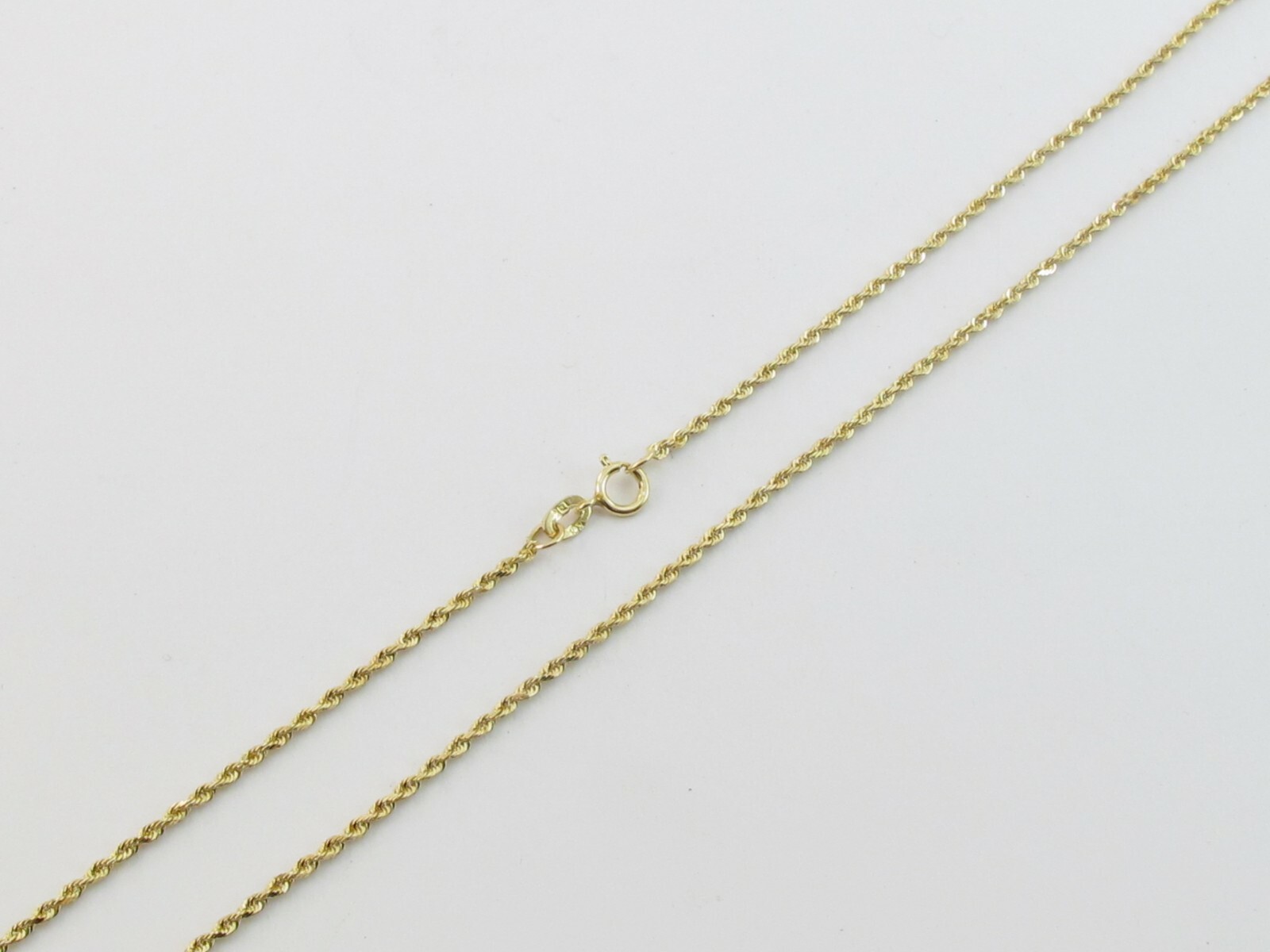 14k Solid Yellow Gold Diamond Cut Rope Chain 1.2 mm, 1.5 m, 2 m , 2.3 m , 2.5 mm