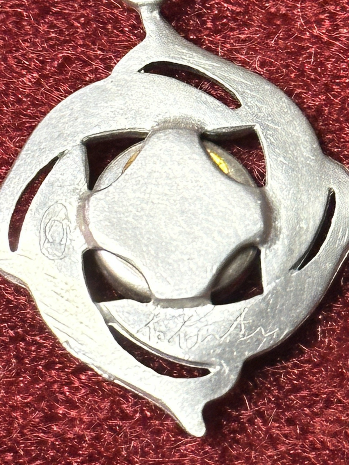Vintage Ken Kantro 925 Sterling Silver Earth Planet Globe Swirl Pendant Necklace