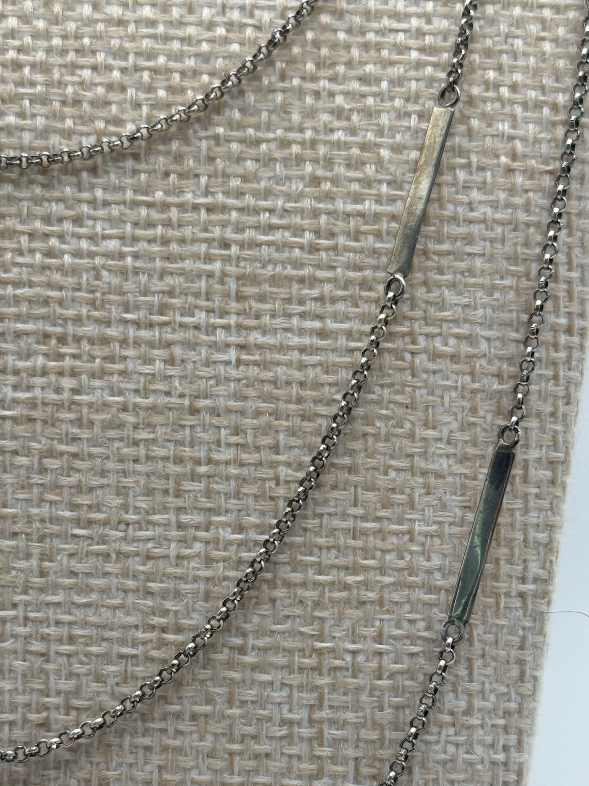 Vintage Silpada Multi Strand Sterling Silver Bar Chain Layered Necklace 28″-34″