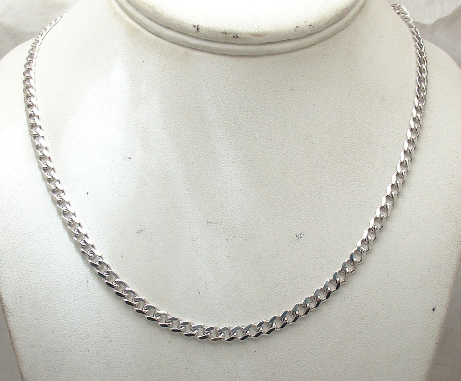 Cuban Curb Chain Necklace Toggle Clasp Anti-Tarnish Real 925 Sterling Silver