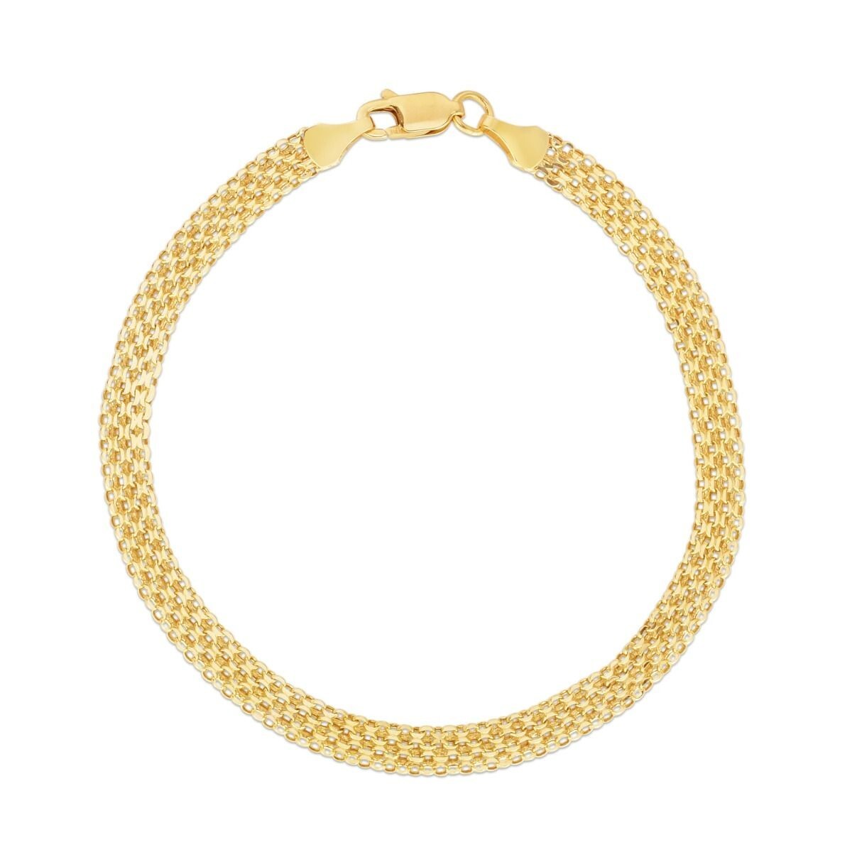14k 16″ Yellow Gold 4.7mm Bismark Link Chain Necklace 3.5 Grams