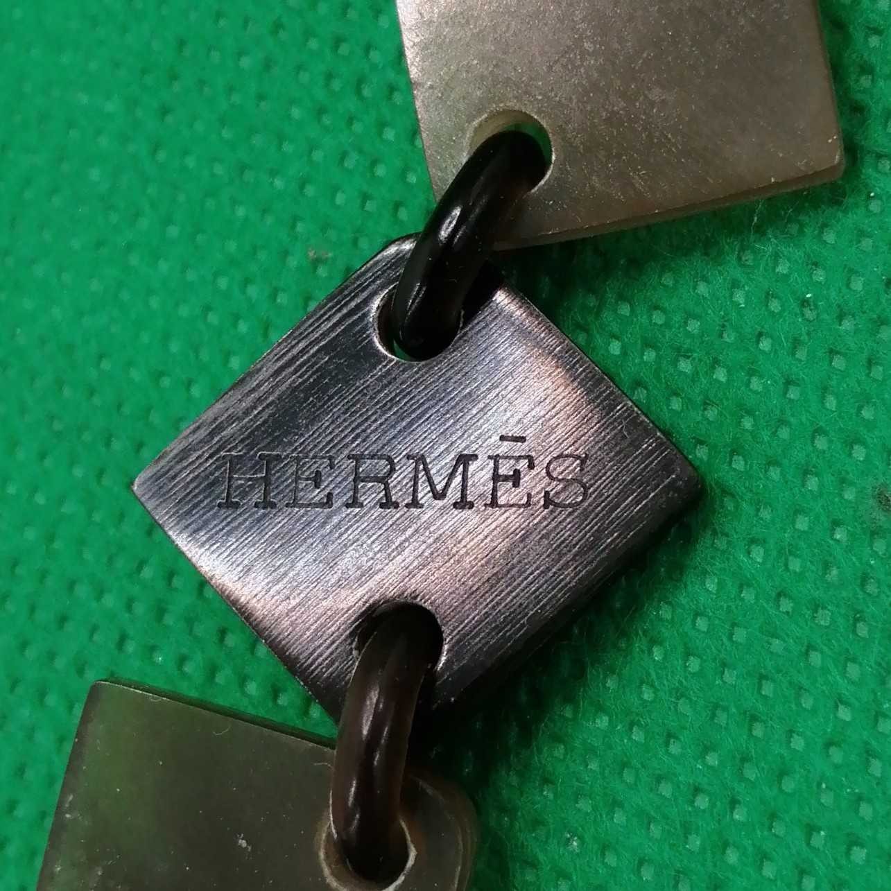 Hermes Diva Long Necklace Sterling Silver 925 Plastic 72cm #M-563