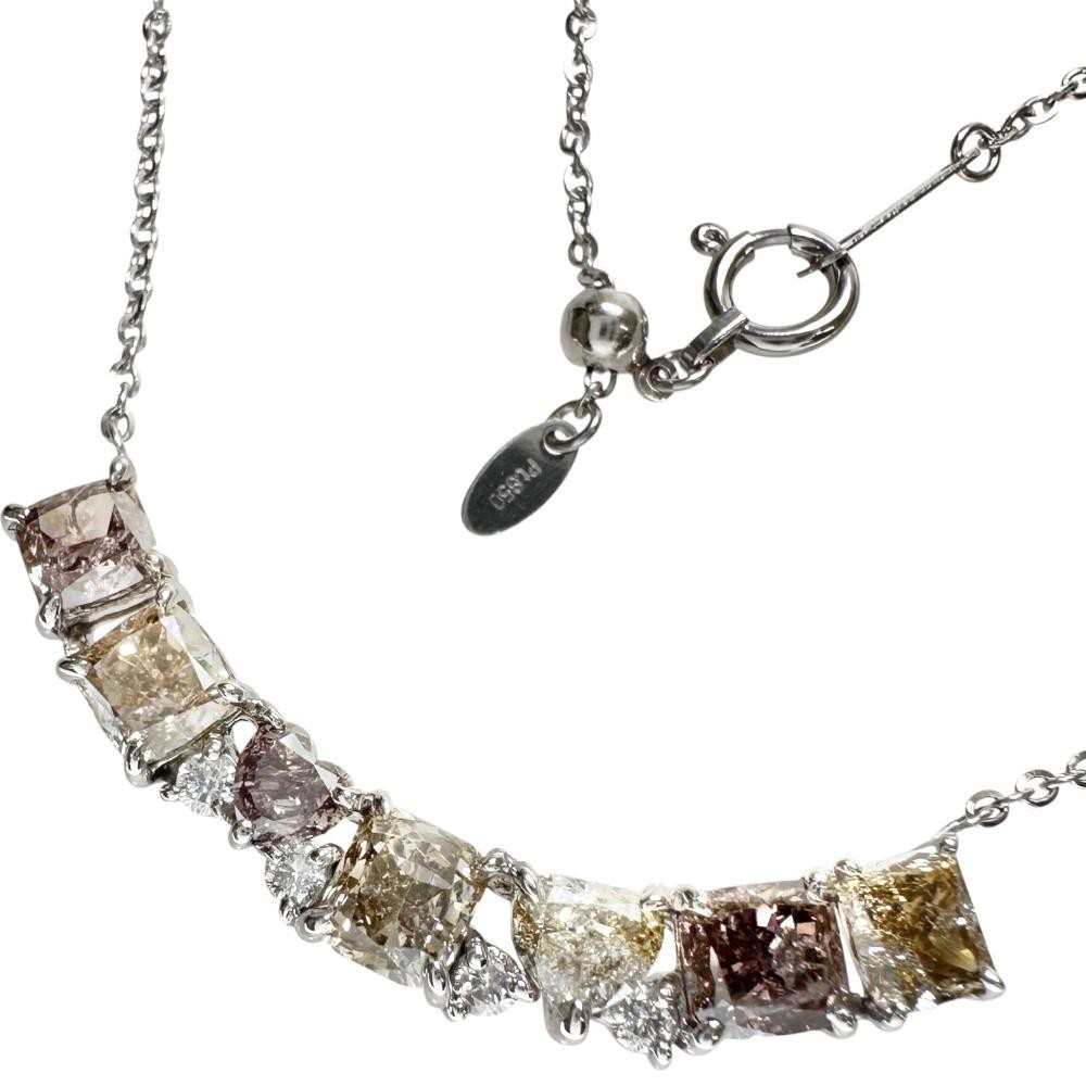 Color diamond 2.65ct diamond 0.09ct Necklace Pt900Platinum/Pt850Platinum 4.9…