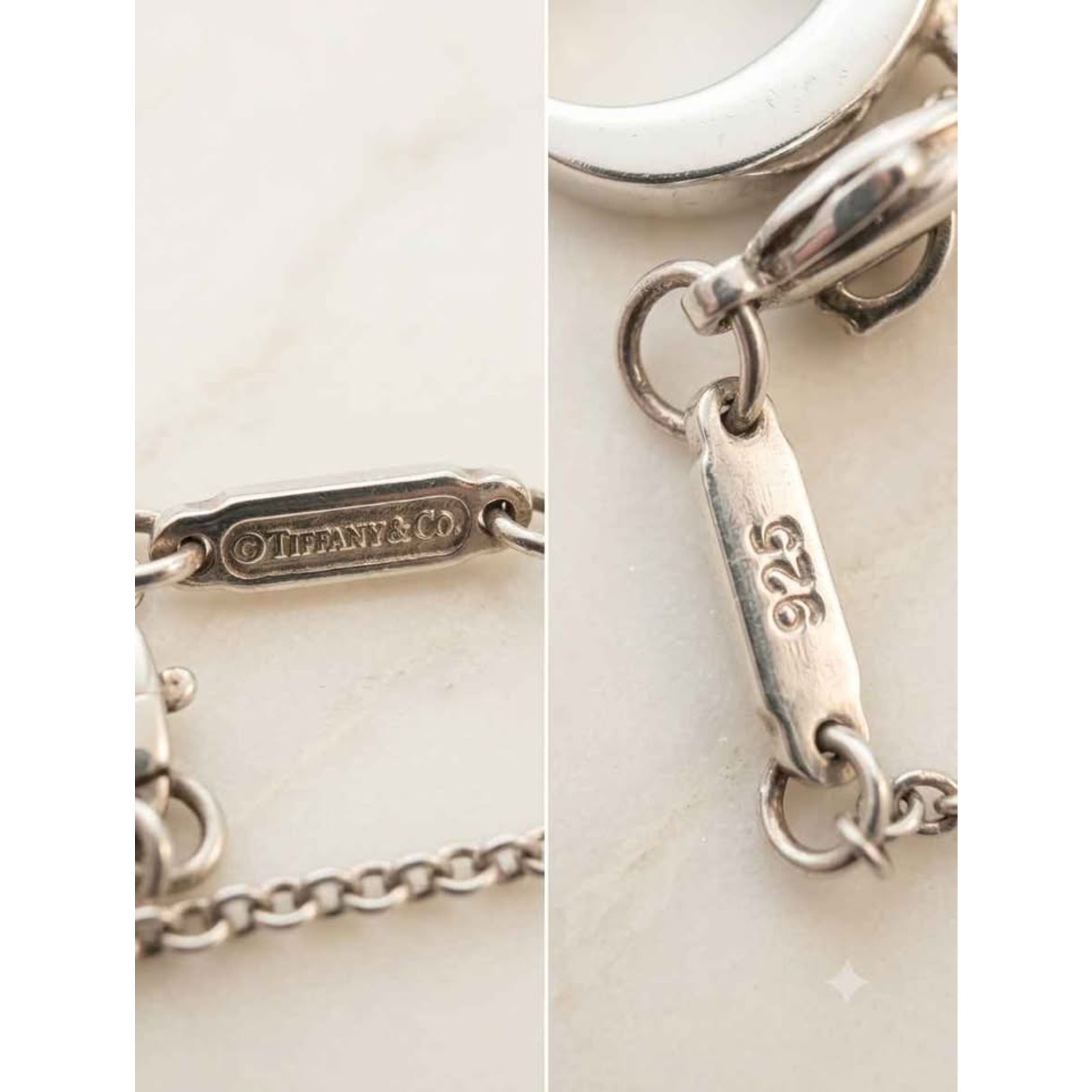 Authentic Tiffany & Co. Sterling Silver “T & Co.” Dangle Lariat Necklac