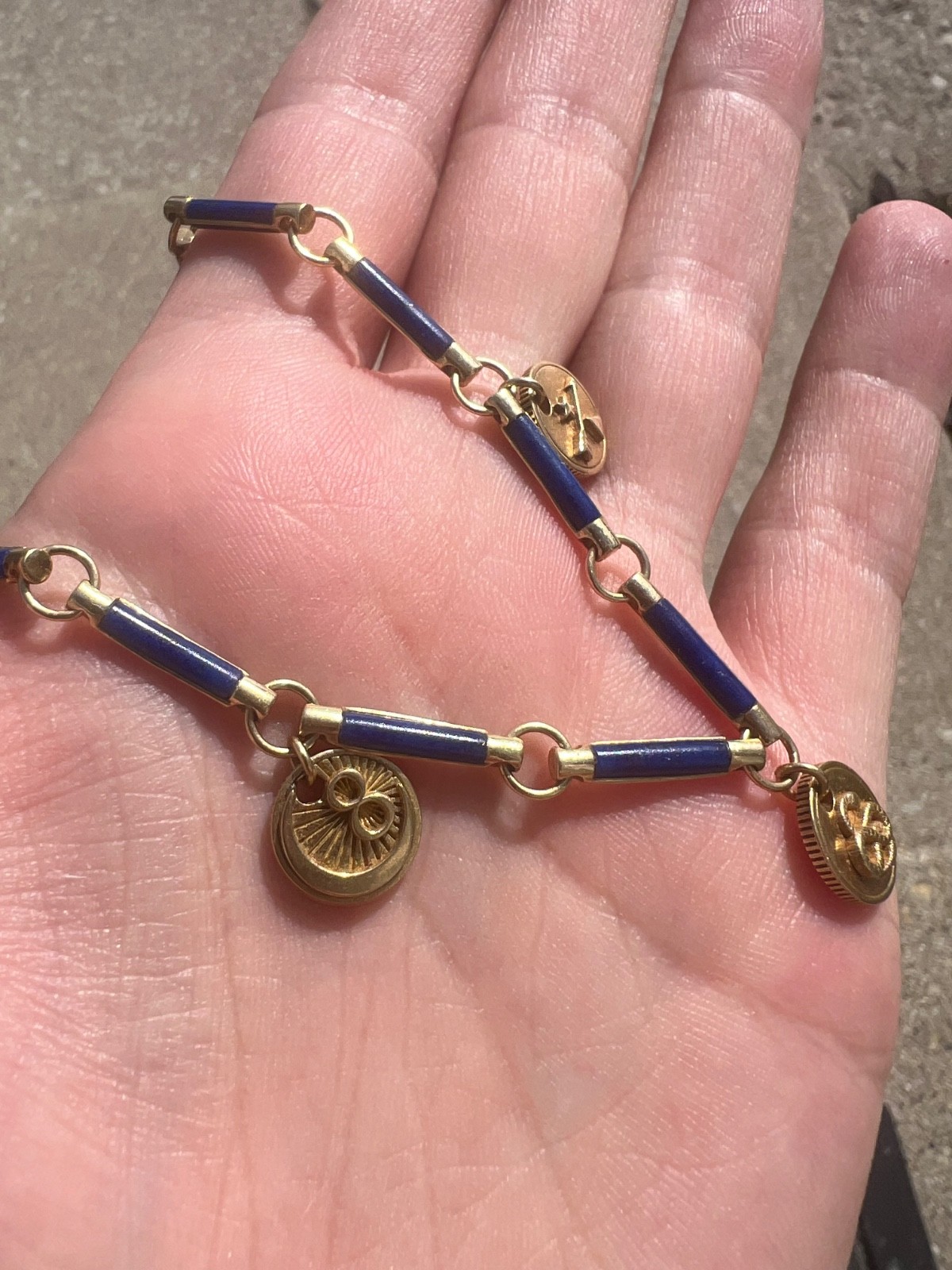 Authentic Foundrae – 18k Lapis Lazuli Karma, Wholeness, and Dream Pendant