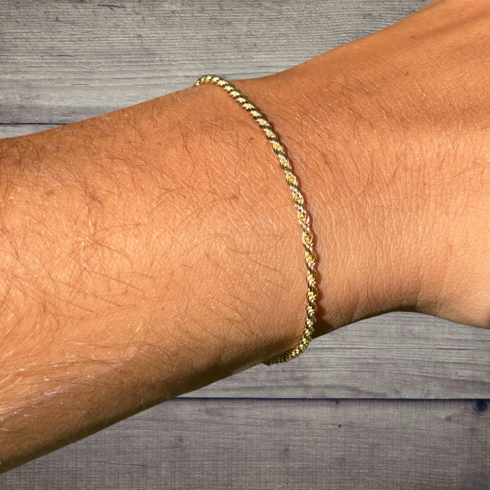 2mm Diamond Cut Rope Bracelet – Solid 925 Sterling Silver Or 14k Gold Vermeil