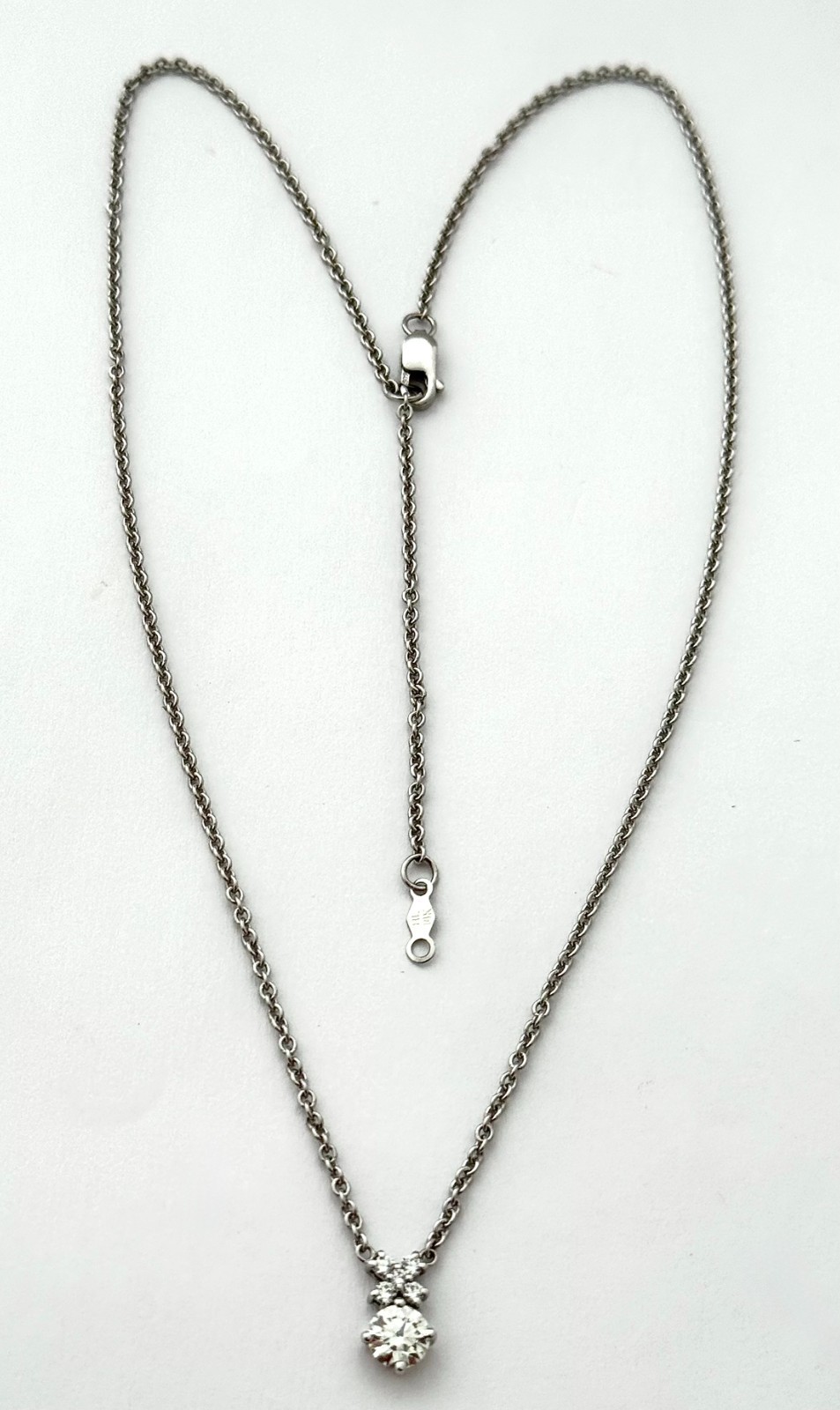 DIAMOND PENDANT 14K WG, 0.50 CARAT VS QUALITY, GIA CERT, RET USD $2,700+TAX