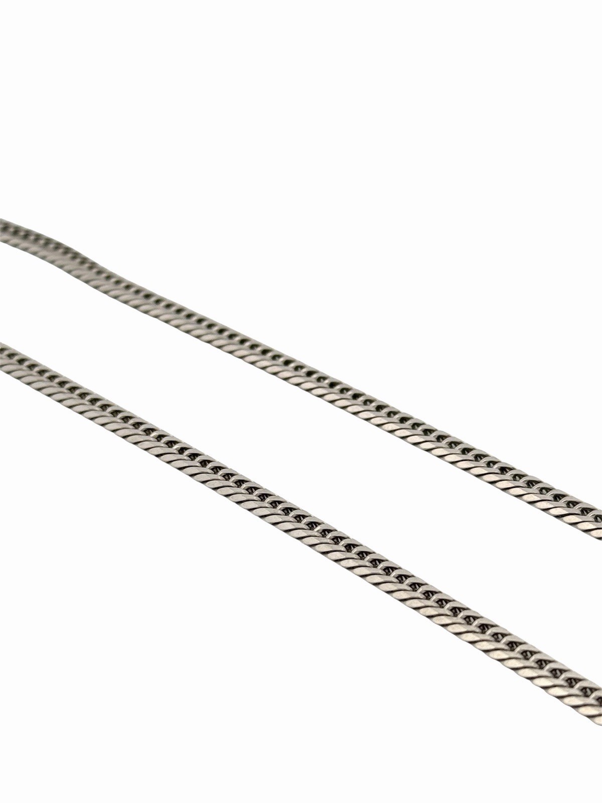 Solid Platinum Pt850 Double Curb Chain Necklace 4.1mm 23in – Very Nice Condition
