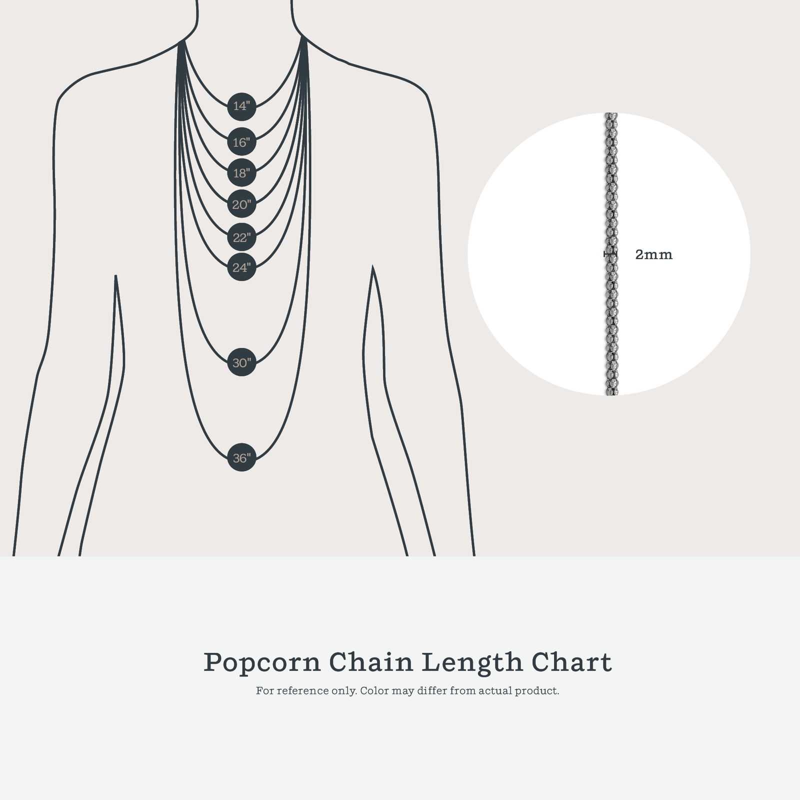 Solid 925 Oxidized Sterling Silver Italian Popcorn Coreana Chain 2mm