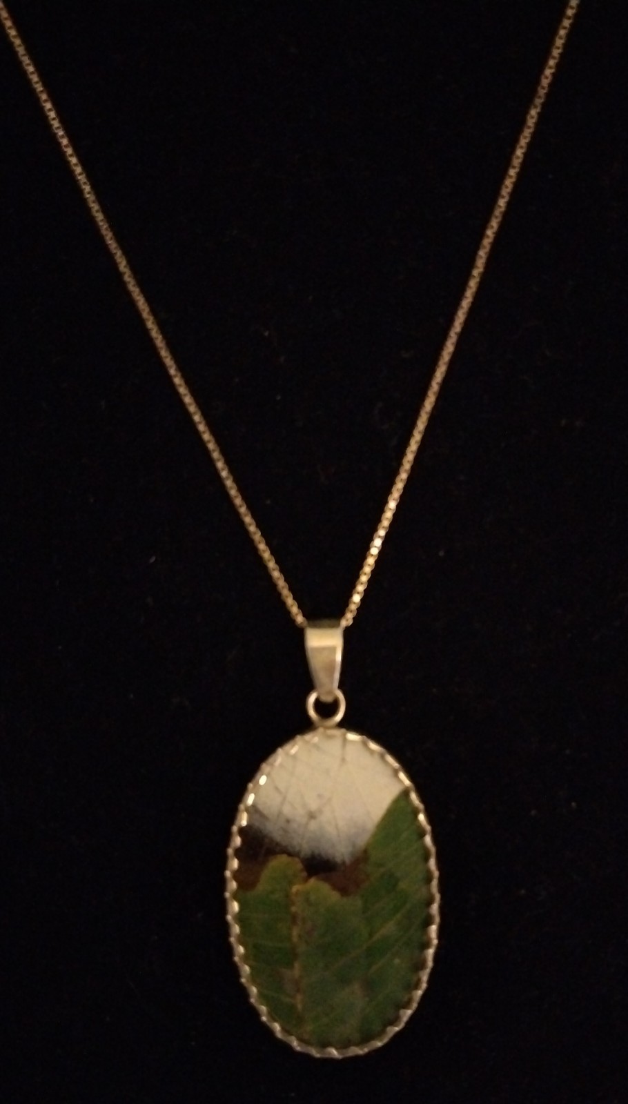 Vintage Reversible Butterfly Wing Pendant & Necklace Sterling Silver Italy 925