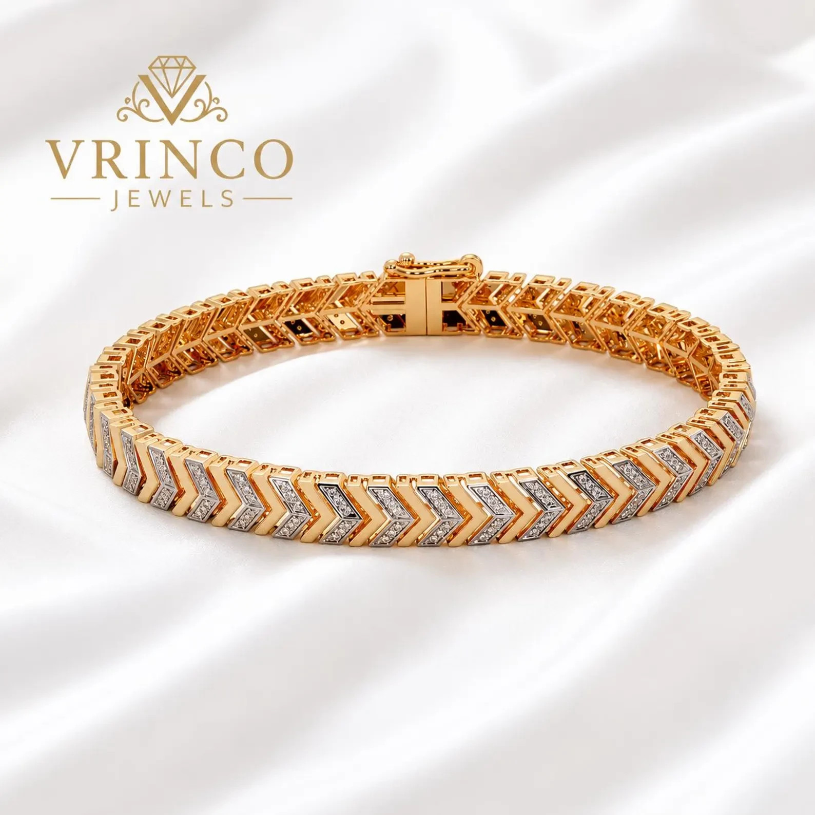 Huxley 18KT Gold Lab Grown Diamond Bracelet Unisex Luxury Fine Jewelry Gift