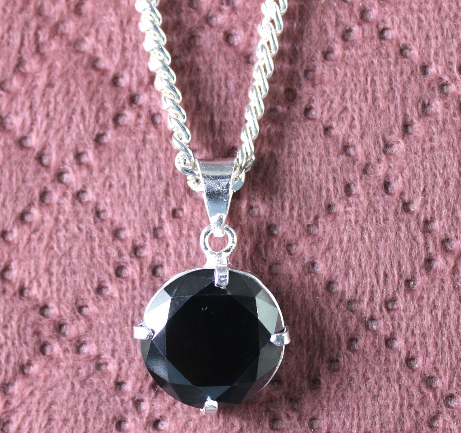 Diamond Solitaire 15.20 Ct Black Round Brilliant Cut Certified Pendant See Video