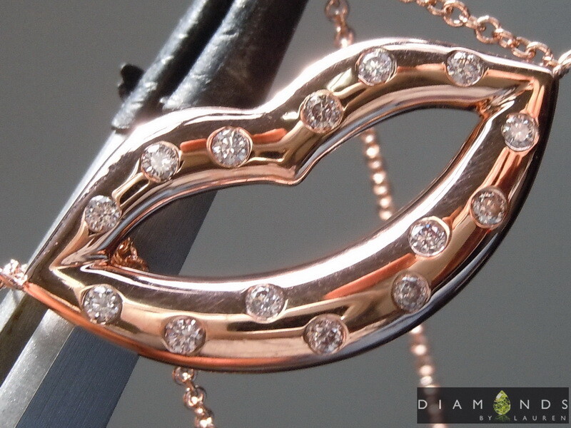 0.24ctw Pink VS Round Diamond Necklace R8941 Diamonds by Lauren