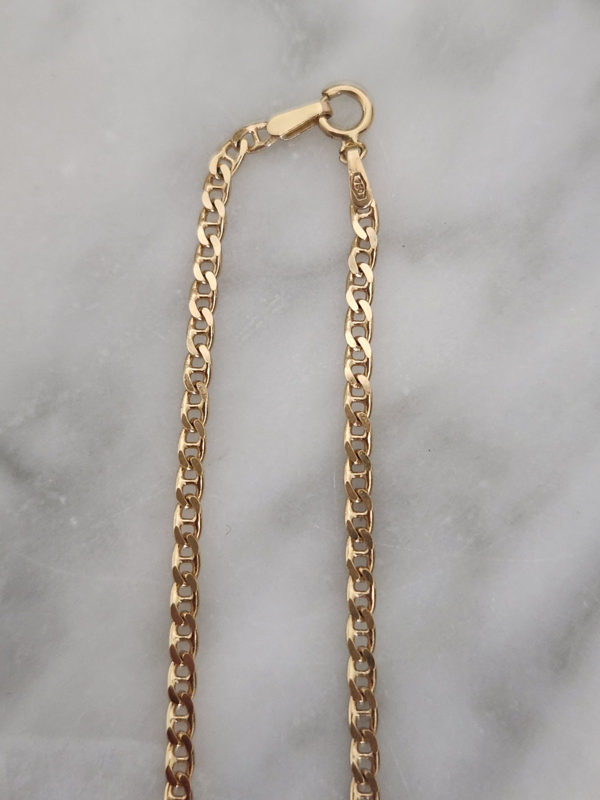750 18K 750 (Italy?) Yellow Gold Cuban Links NECKLACE- ☆1236 VI/ 6.23 Grams