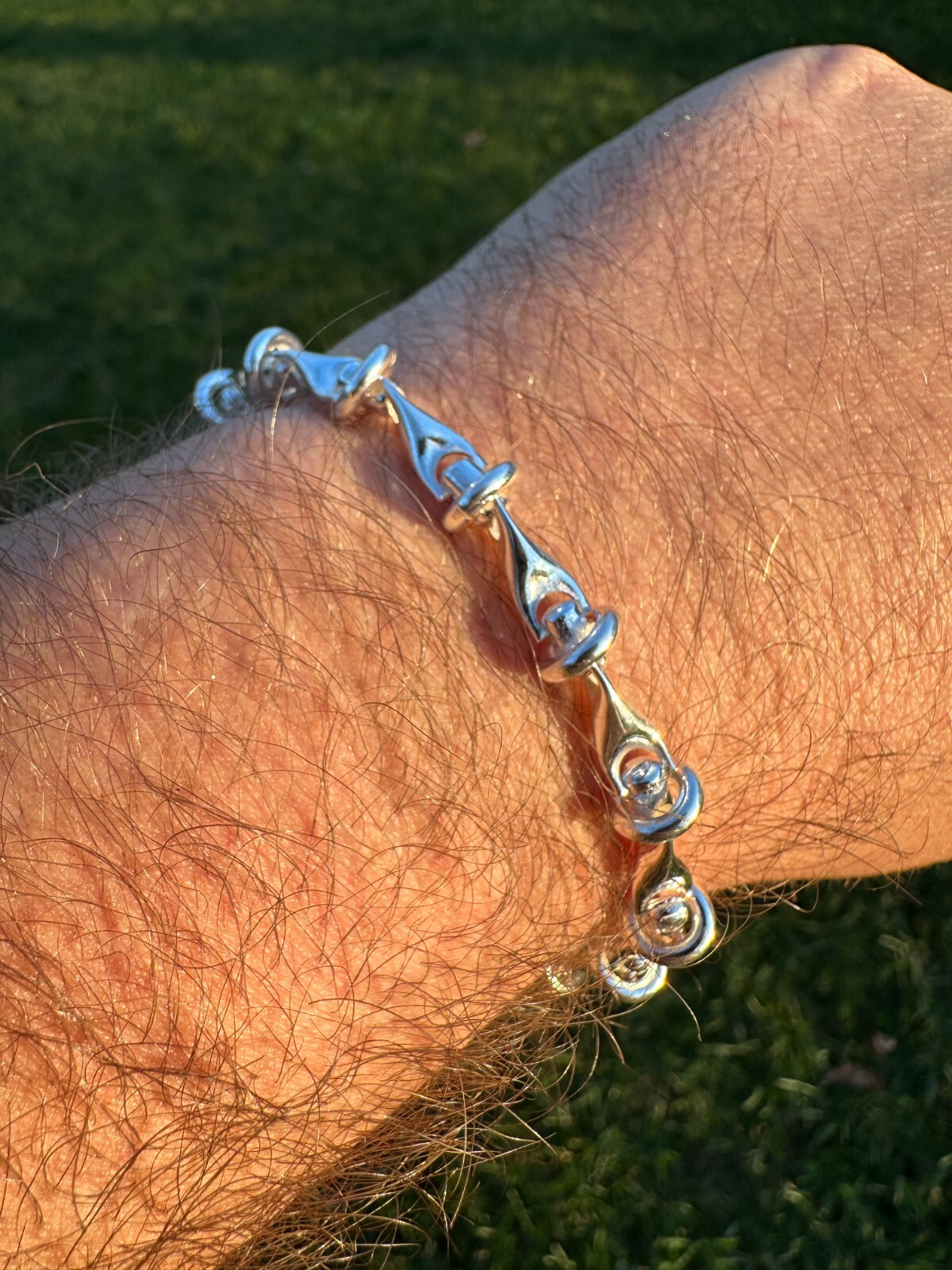 Real 925 Sterling Silver Custom 8mm Barbed Wire Link Chain Necklace Or Bracelet