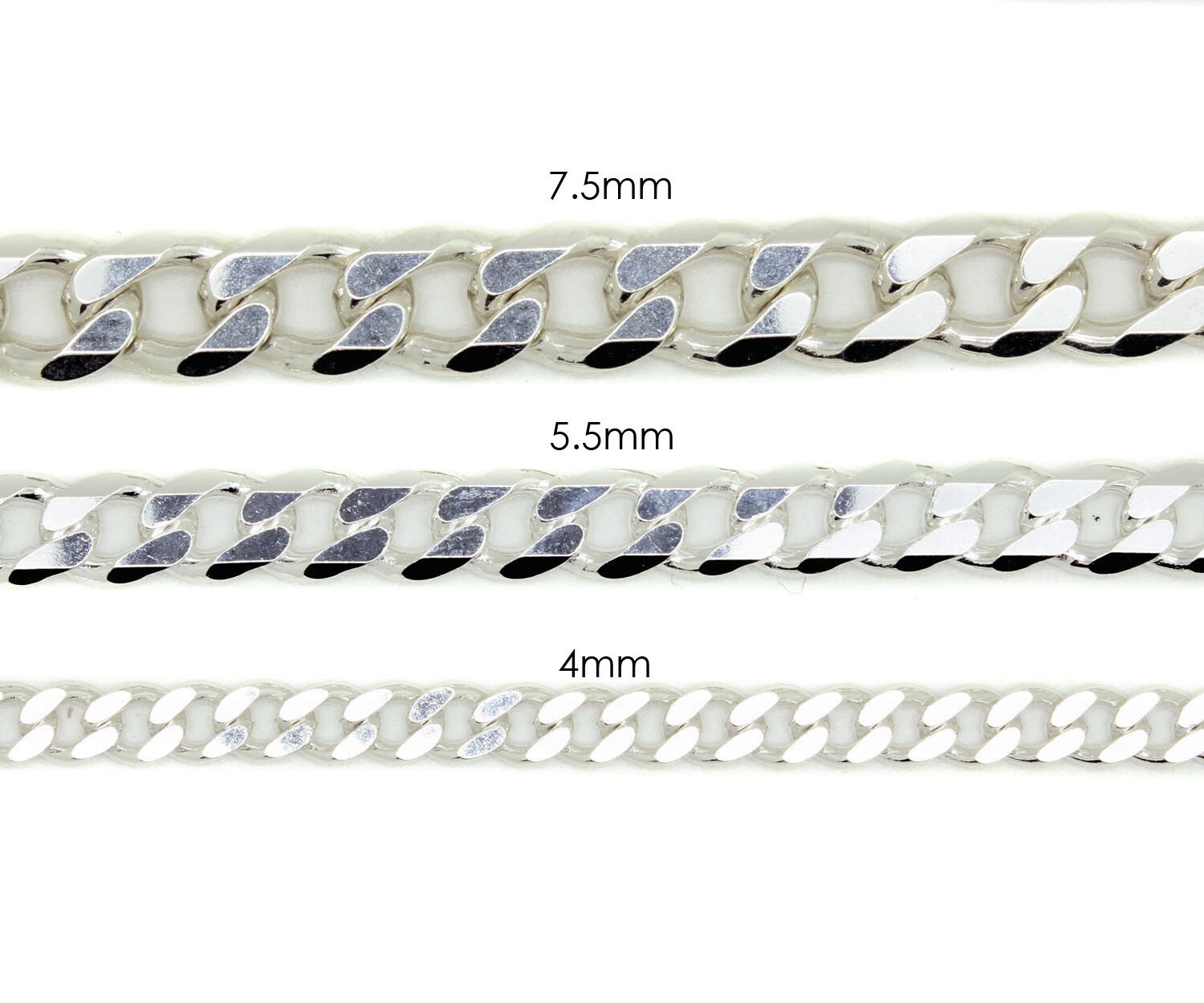 Solid .925 Sterling Silver Cuban Curb Heavy Chain Italy Light Necklace 16-30In
