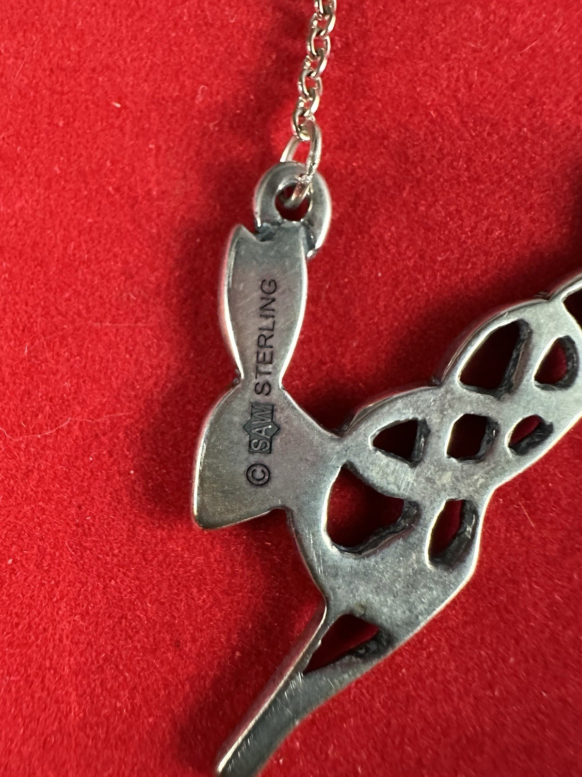 925 Sterling Silver Celtic Rabbit Hare Pendant Necklace – 16″ Chain Walker Metal