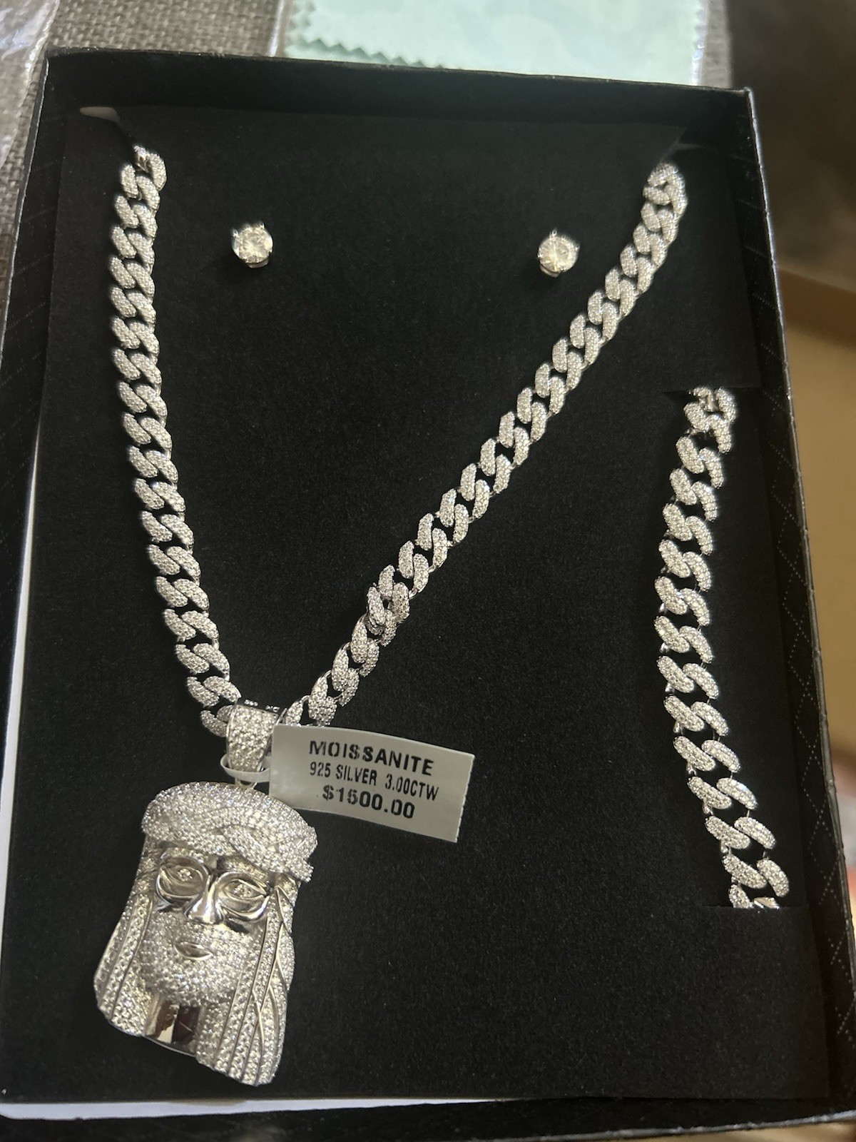 Solid 925 Sterling Silver Miami Cuban Link Moissanite 24 Inch 6 Mm Chain