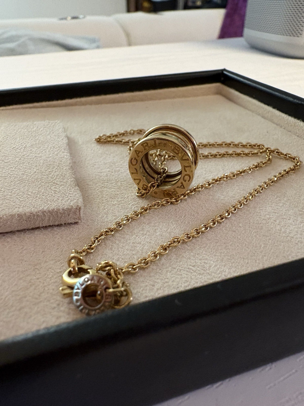 Bvlgari B.Zero1 Necklace in 18K Yellow Gold. 16 Inch Necklace