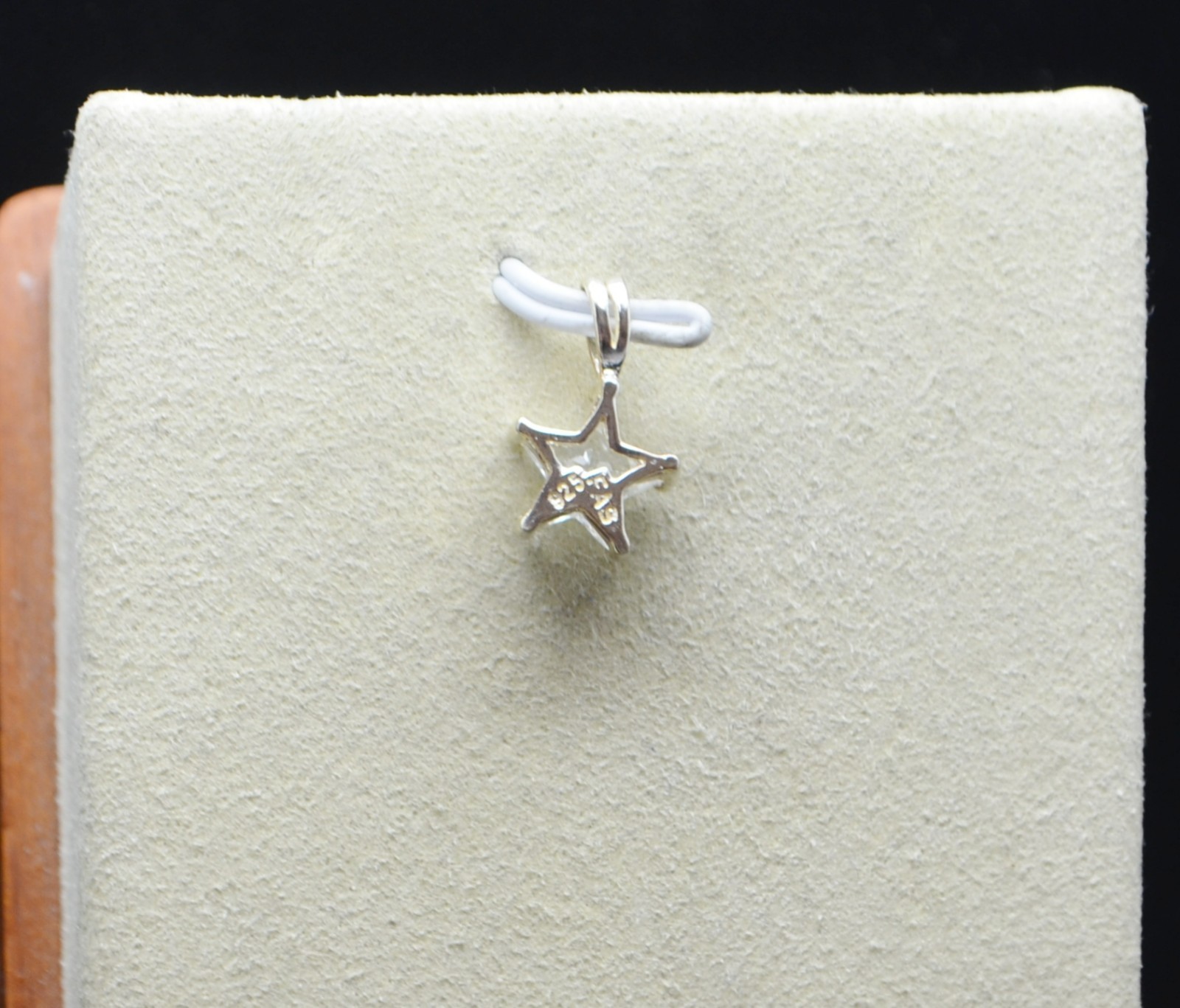 Sterling Silver Clear Star Gem Pendant / Charm #FMG541