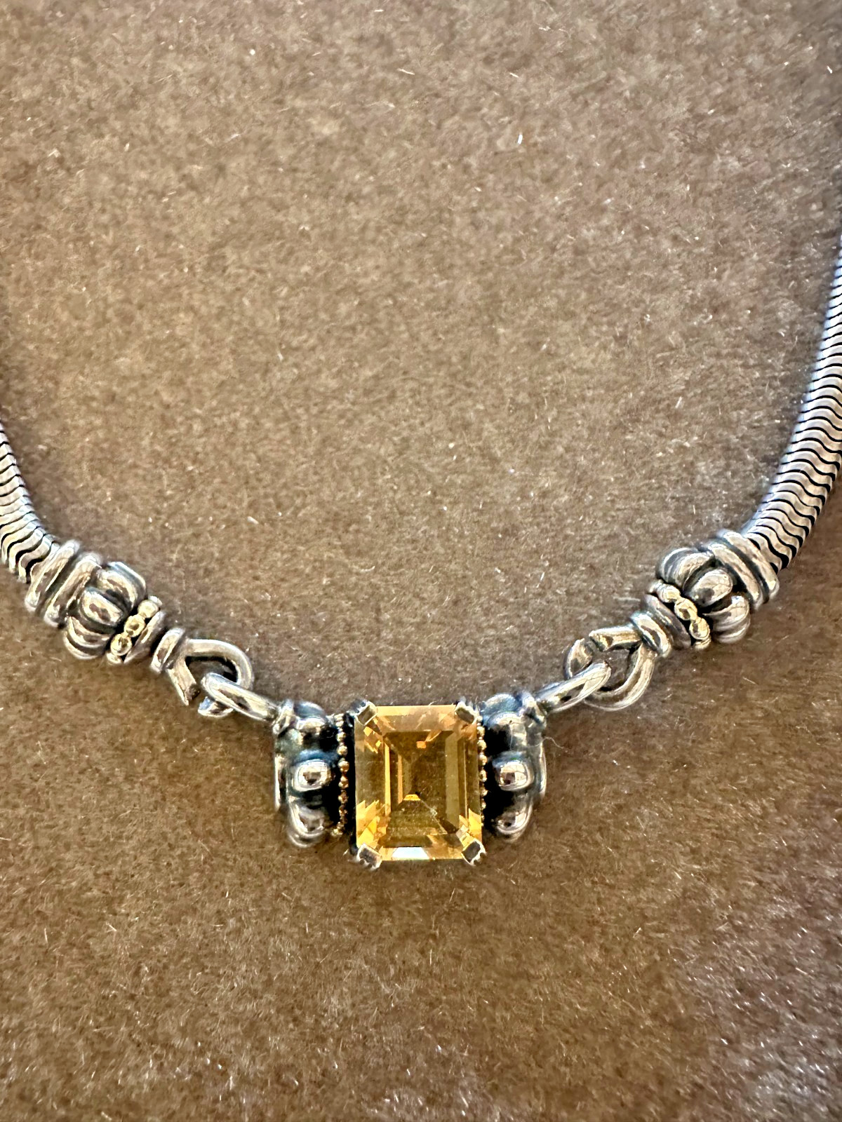 LAGOS necklace with citrine stone