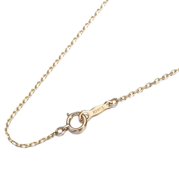 Auth Mikimoto Chain Necklace Cable 40cm 14K 585 Yellow Gold