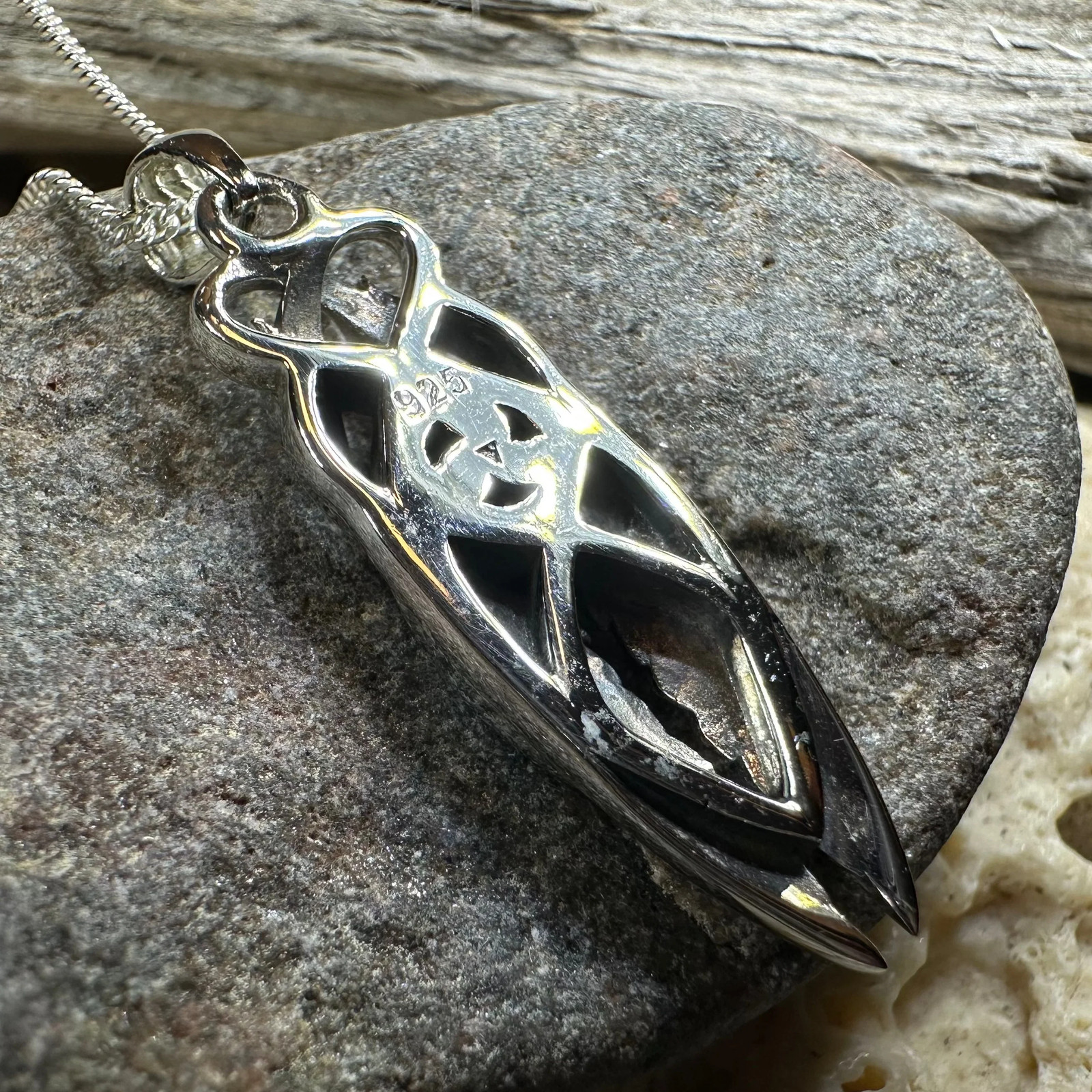 Art Deco Children of Lir Swan Necklace in Sterling Silver