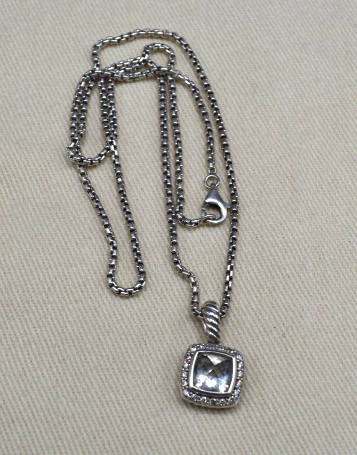 David Yurman Sterling Silver Petite Albion Necklace *Pre-Owned* Free Shipping