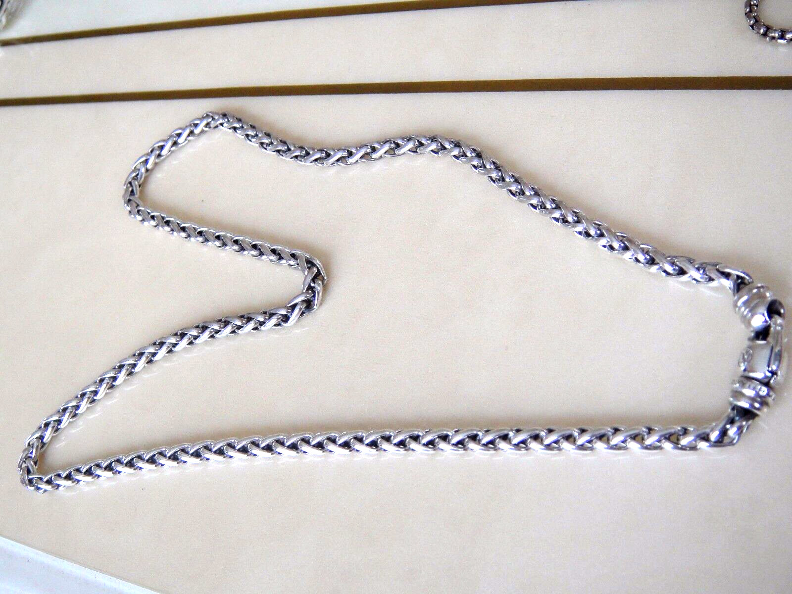DAVID YURMAN SS WHEAT 4mm. CHAIN NECKLACE 18″