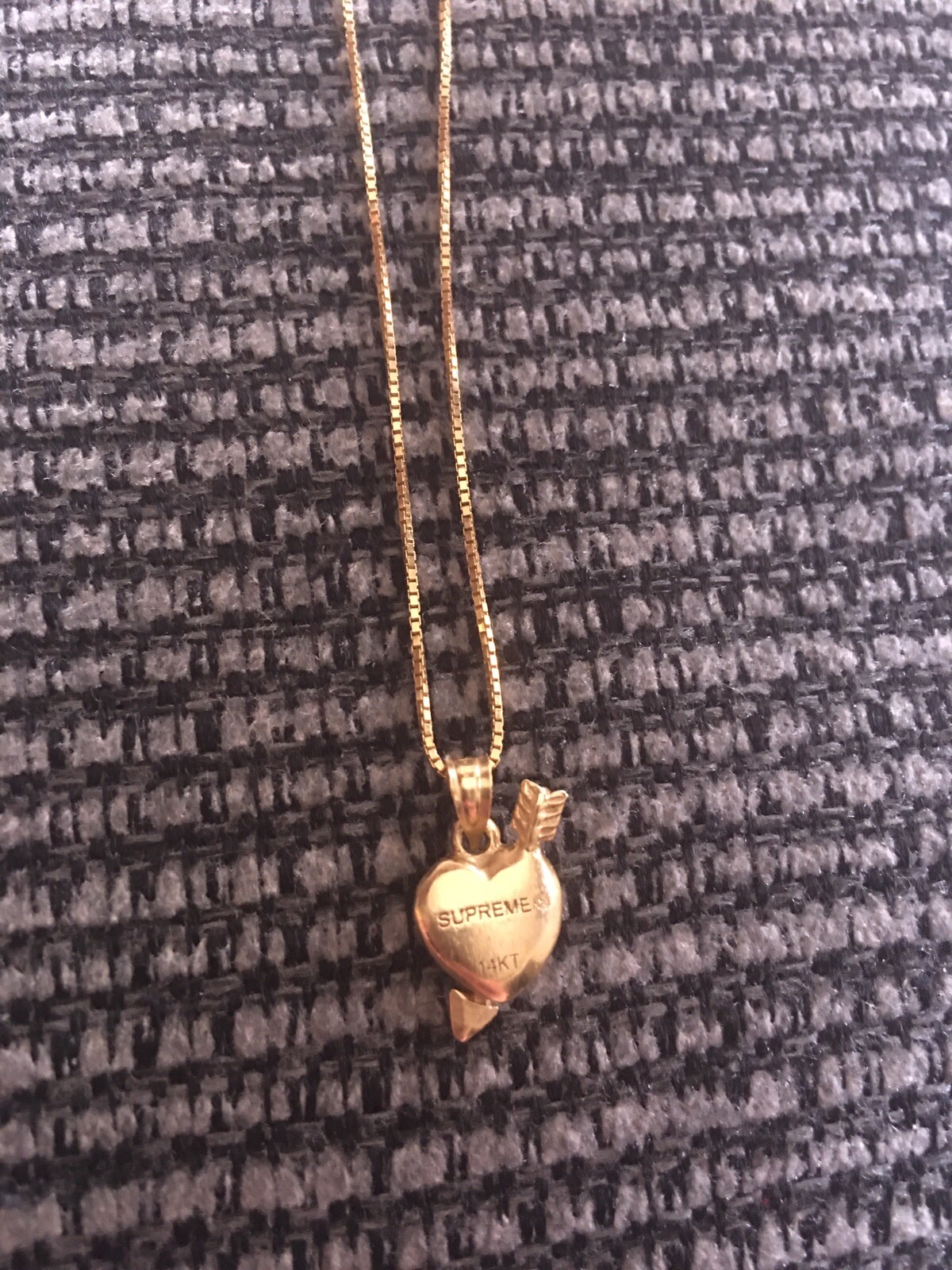 Gold 14 Kt Supreme Heart Necklace 100% Authentic Or Your Money Back