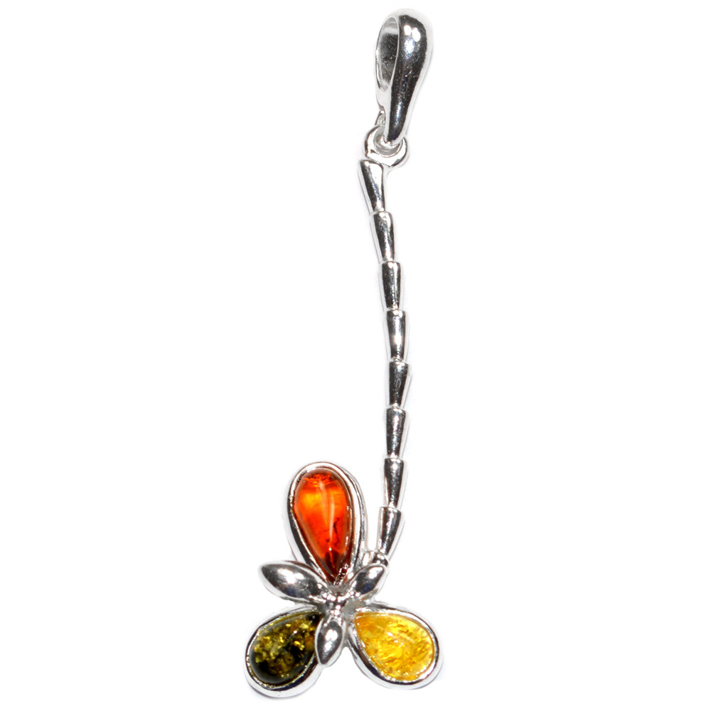 2.8g Authentic Baltic Amber 925 Sterling Silver Pendant Jewelry N-A1866