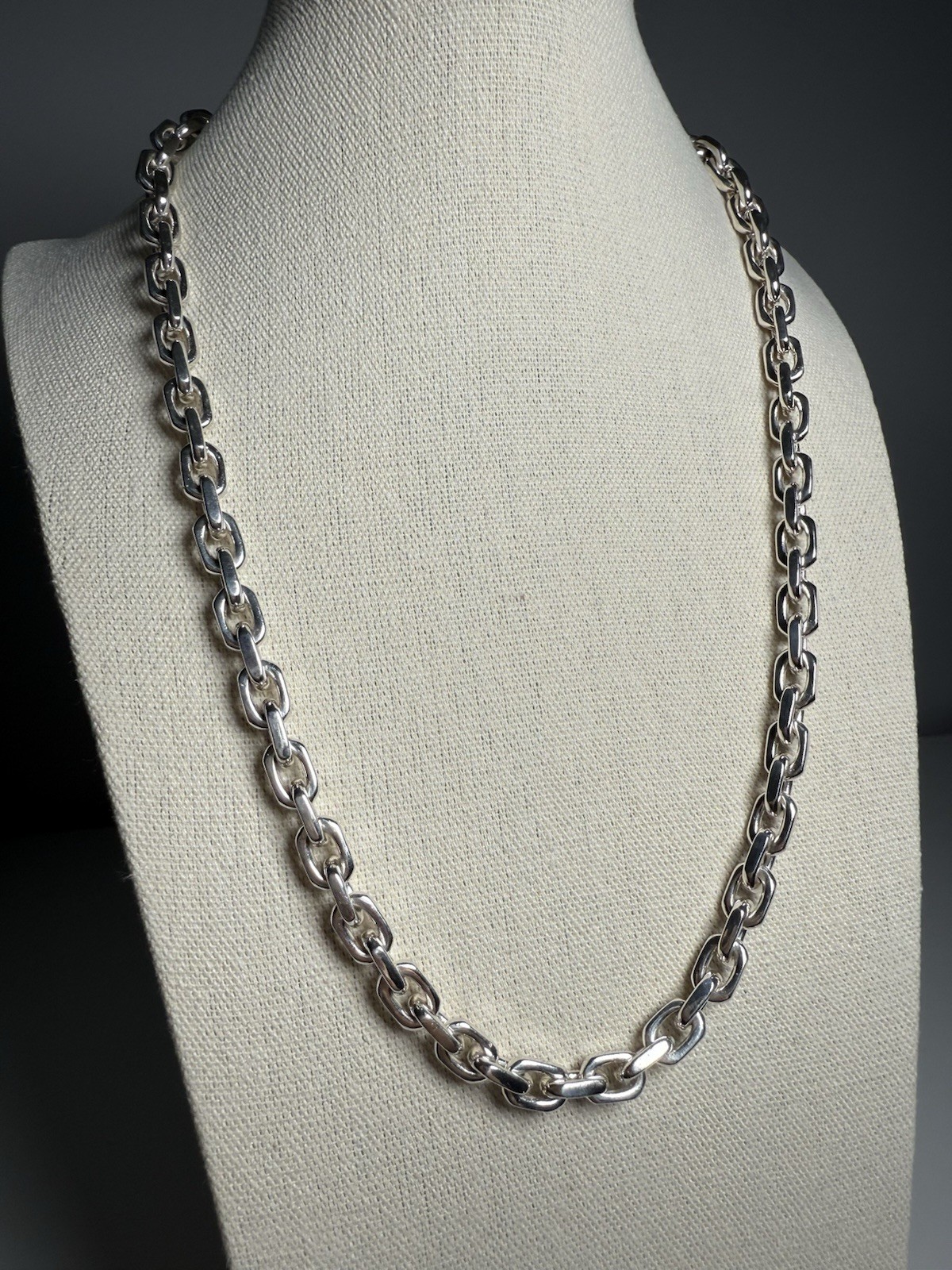 925 Sterling Silver HEAVY Anchor Chain Necklace 23” – 129.6g