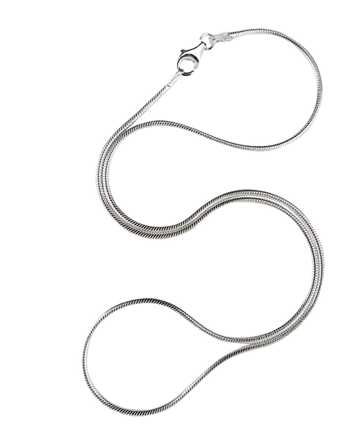 Sterling Silver 1mm SNAKE Chain Necklace Lobster Clasp 925 Italian Polished