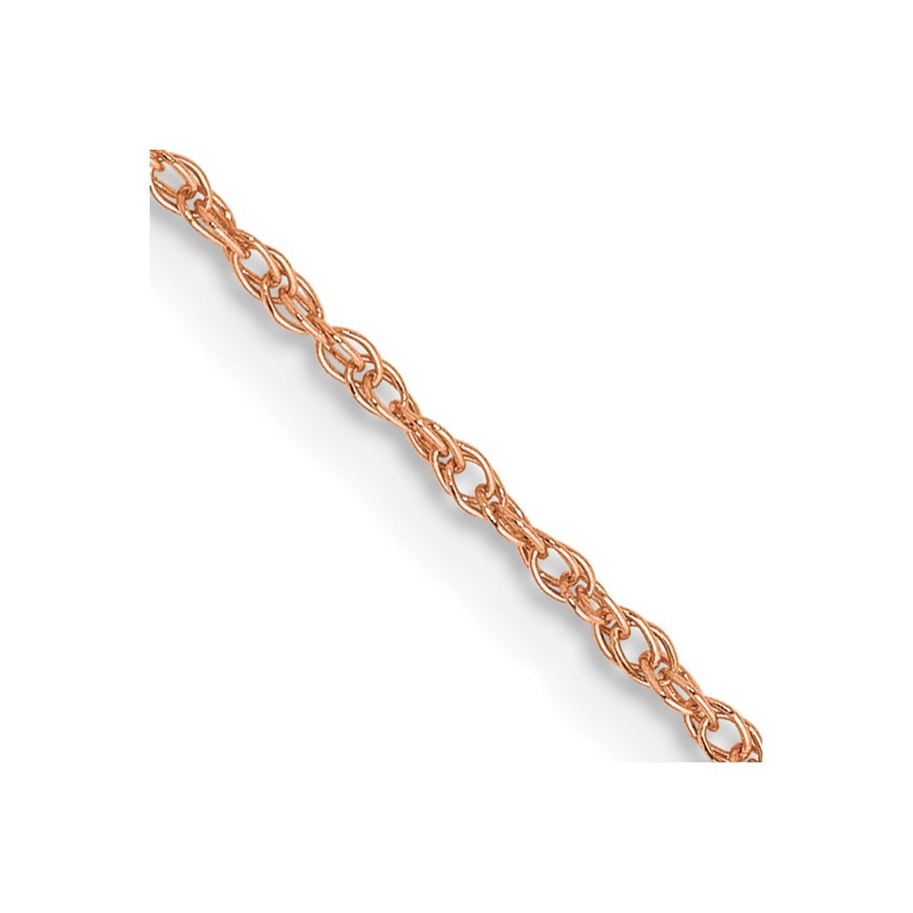 14K Rose Gold 24 inch .8mm Baby Rope Chain Necklace