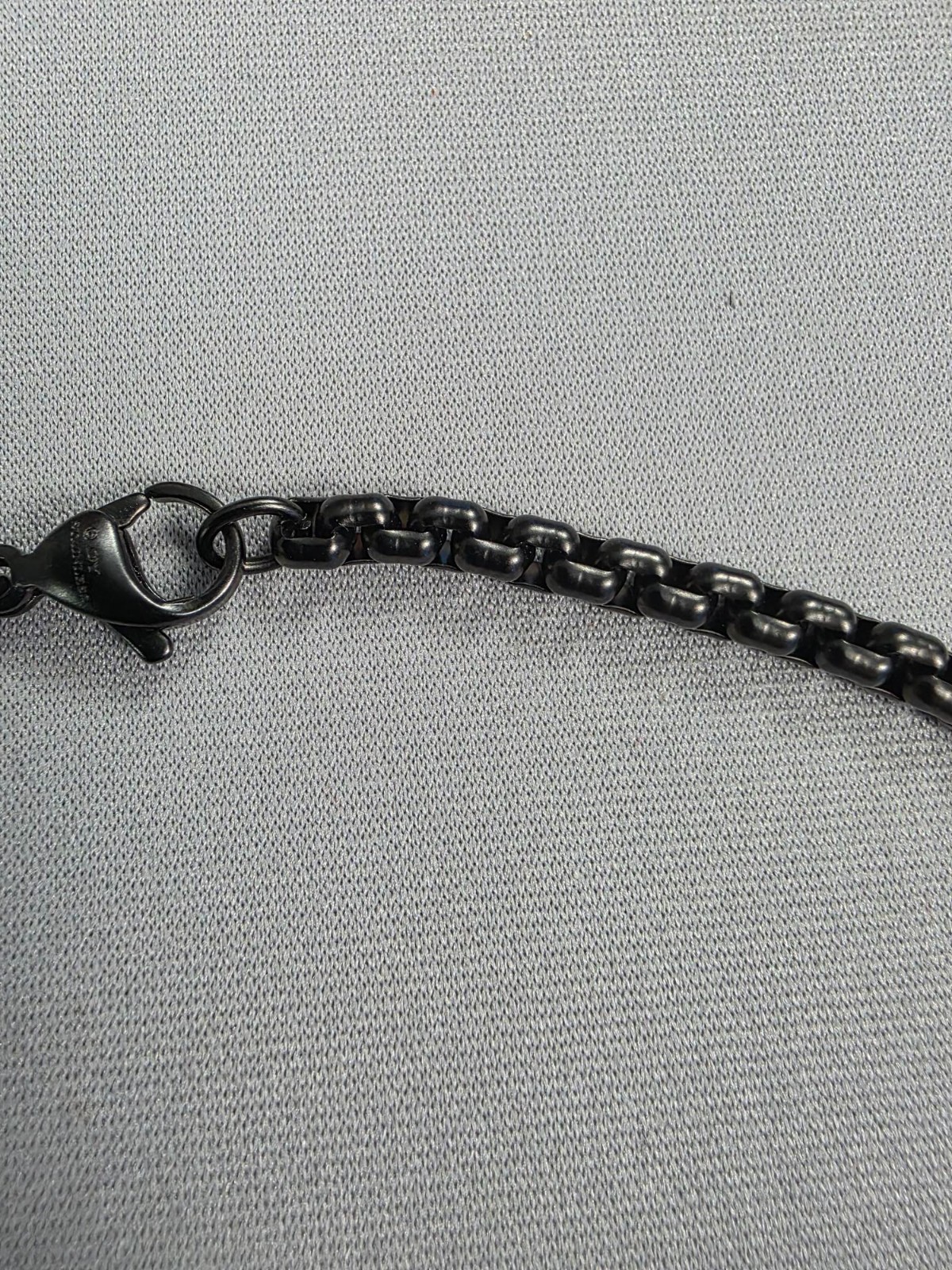 David Yurman 26 Inch Box Chain Necklace in Darkened Stainless Steel, 4mm