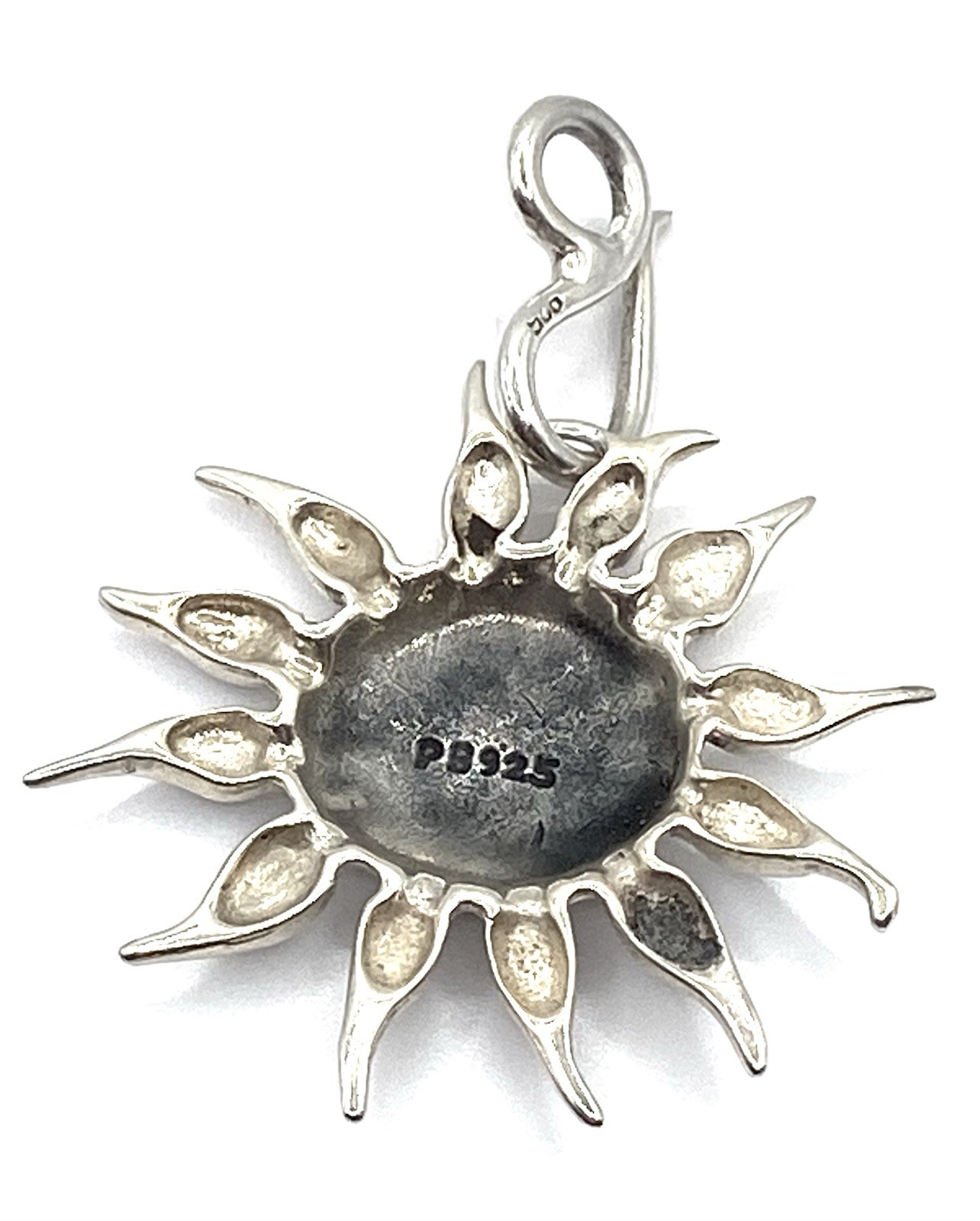Sterling Silver / 925 Handmade Sun Pendant with Hook