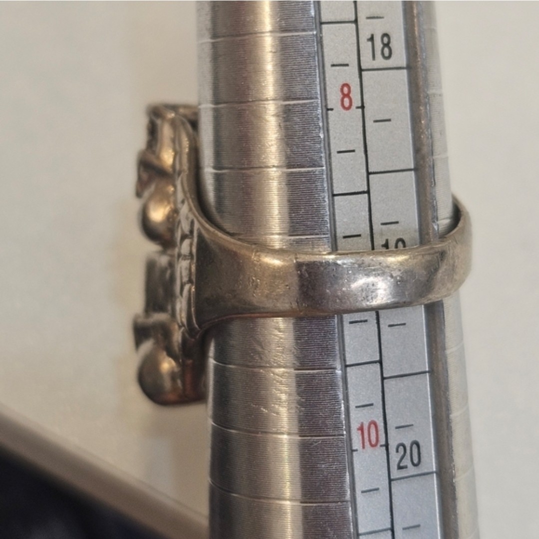 Gothic Skull Cross Sterling Silver Ring Size 9 US Band 16.07 grams