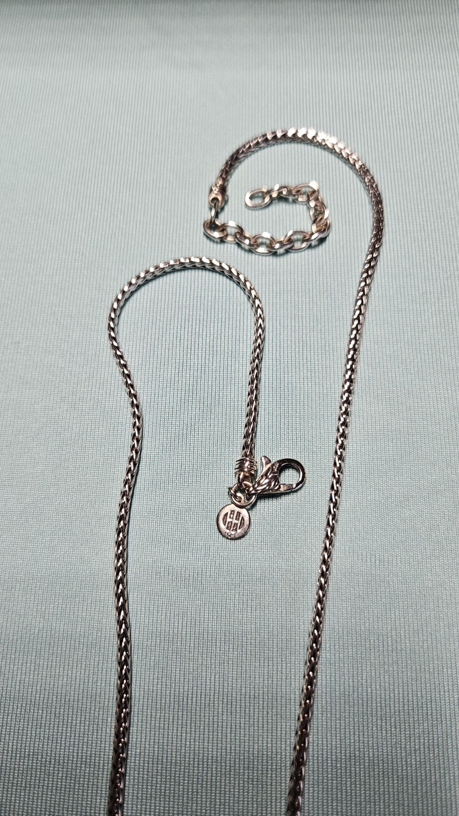 John Hardy Classic Chain 925 Sterling Silver Grandidierite Diamond Pendant