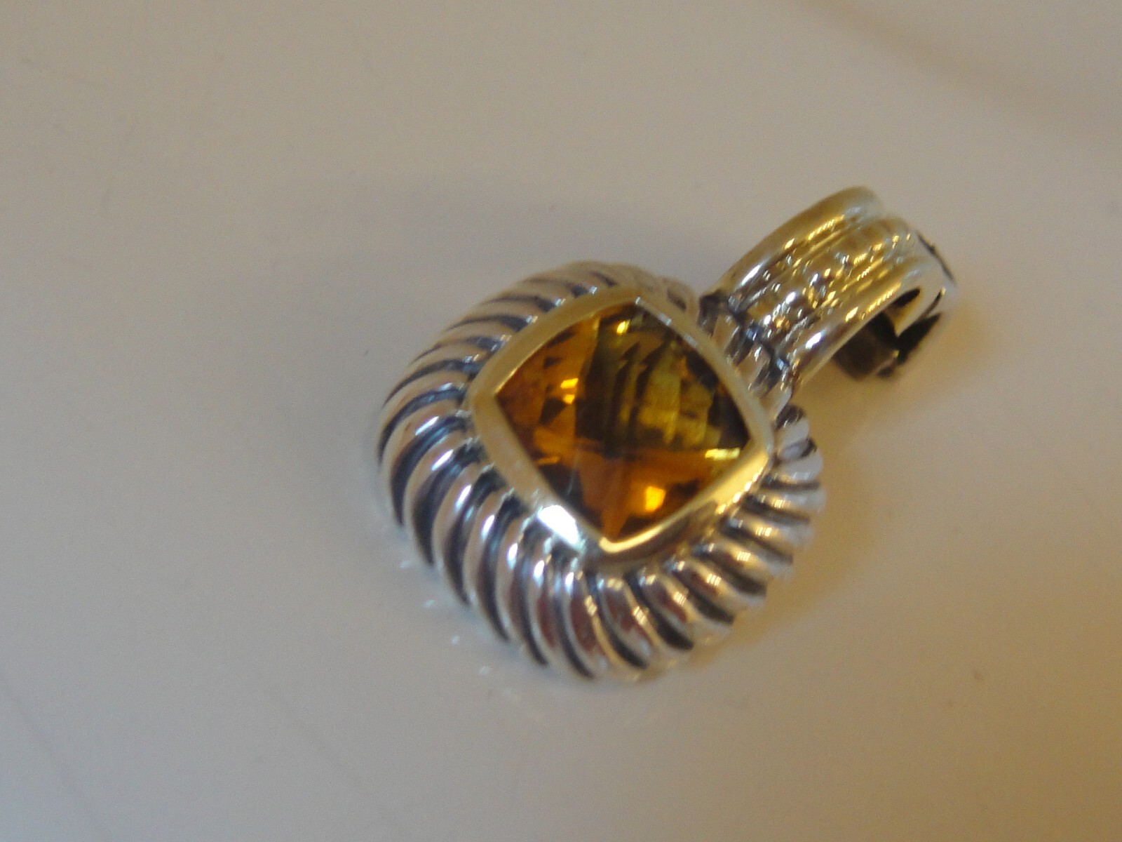 $790 DAVID YURMAN 14K,SS ALBION GOLDEN CITRINE ENHANCER
