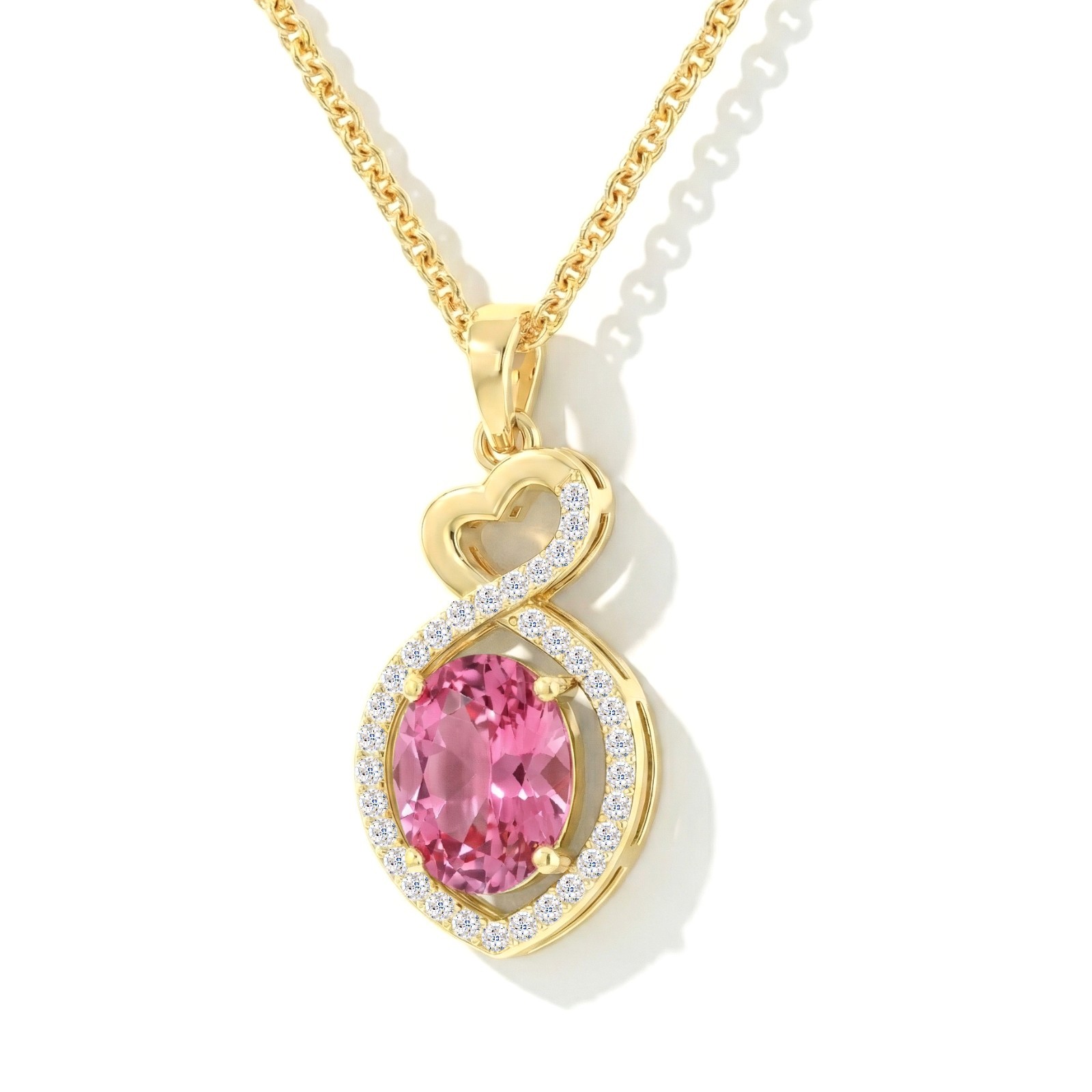 Pink Tourmaline Pendant Necklace, October Birthstone Jewelry, Rose Pink Gemstone