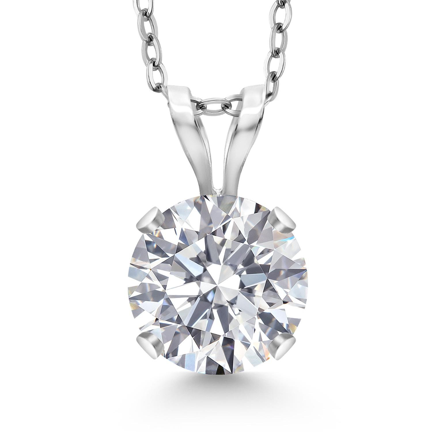 0.75 Cttw IGI Certified Lab Grown Diamond in 14K White Gold Necklace for Women