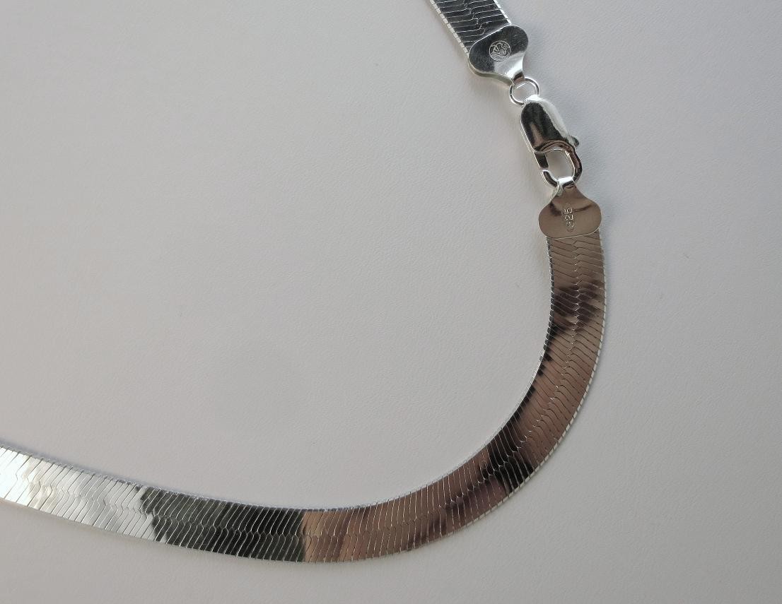 8.5mm Herringbone 7,8,9,16,18,20,22,24,30 inch 925 Sterling Silver Italian Chain