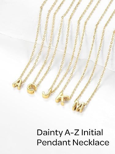 925 Sterling Silver Initial Necklace for Women Dainty Letter Jewelry Personalize