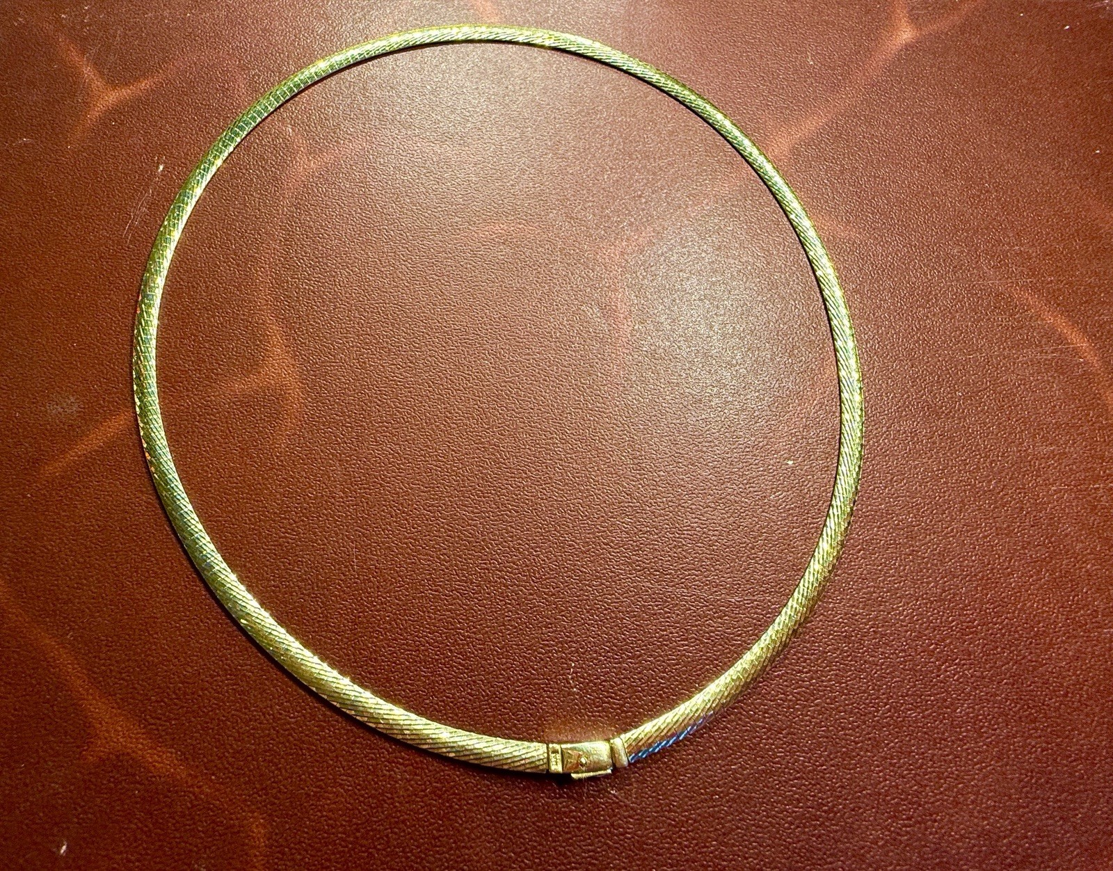 Vintage Omega Reversible 14 K Yellow/White Gold Necklace 18 In Approximately 18G