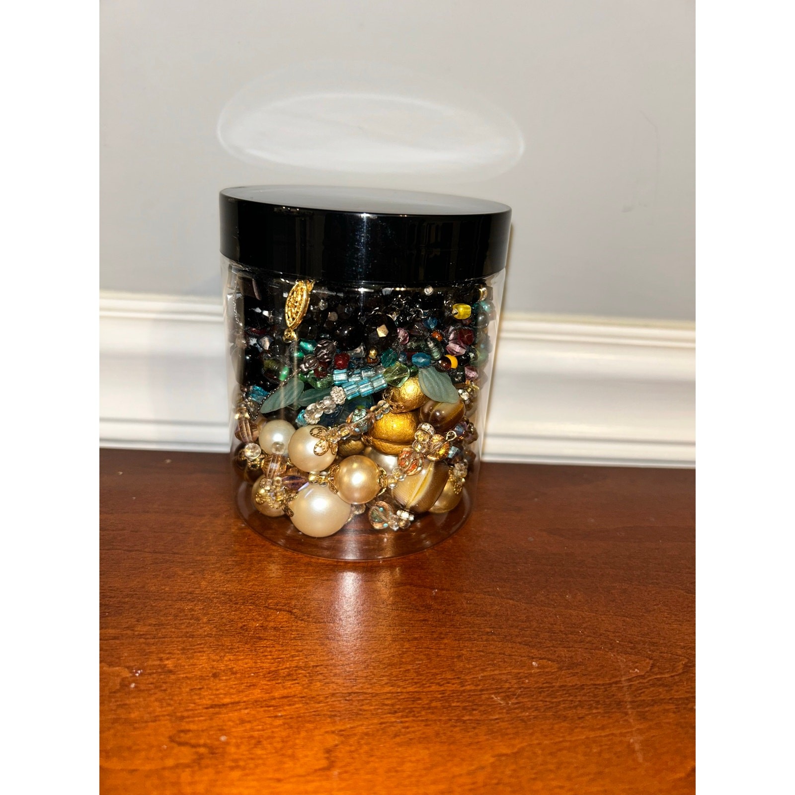 Gemstone and Glass Necklace Mystery Jar – Curated Wearable Estate Lot 16 oz
