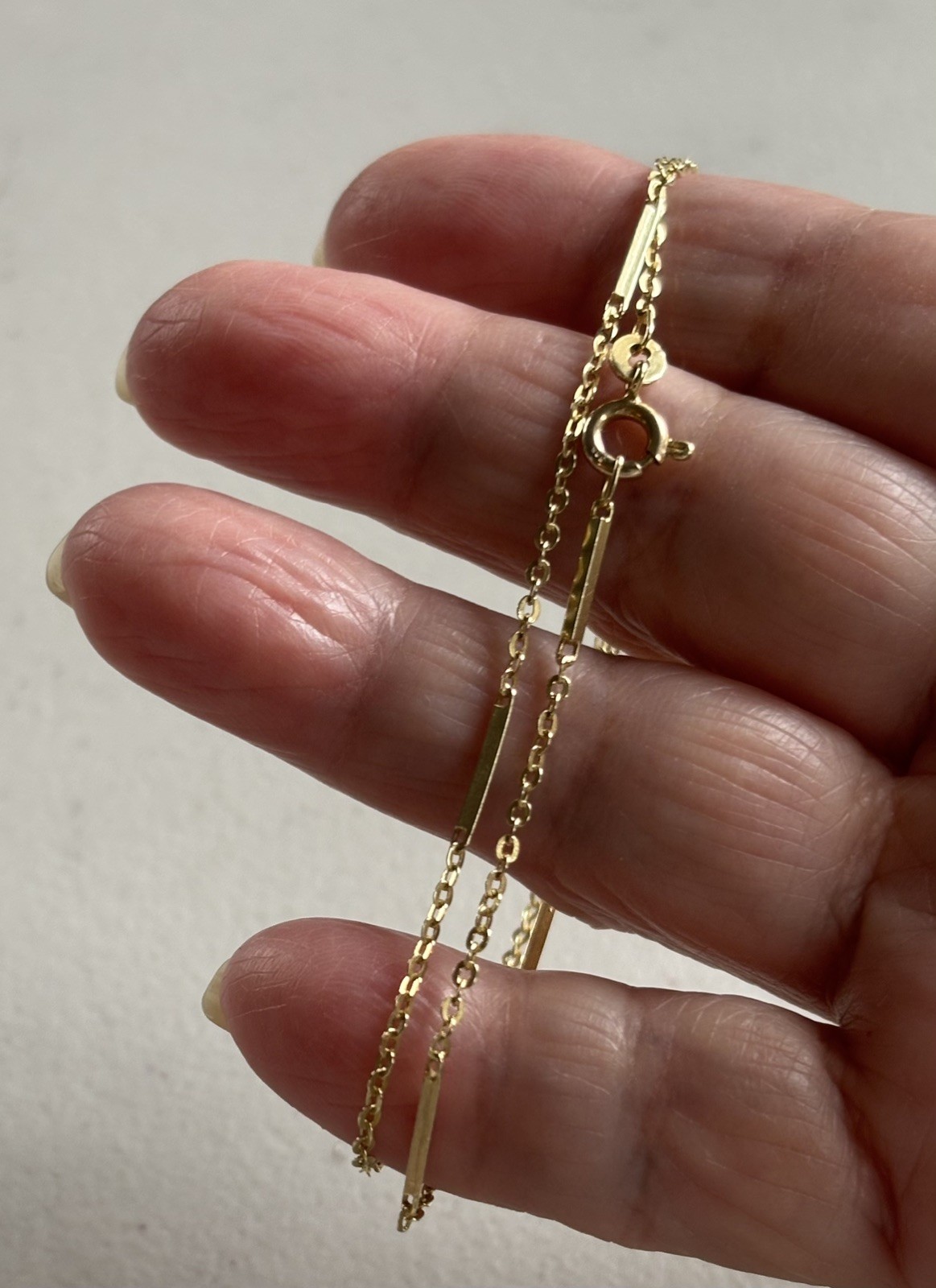 Vintage Classy & Classic Signed Italy 14K Yellow Gold UNOAERRE Necklace 14”